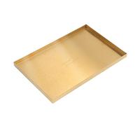 Plateau de Rangement Doré en Acier Inoxydable 30x20 cm Rectangulaire | Plateau Décoratif Métallique pour Bijoux, Maquillage et Cosmétiques, Vaisselle de Cuisine Élégante et Durable