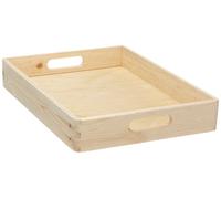 Plateau de rangement en bois, 40 x 30 x 7 cm, ZELLER