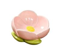 Plateau de rangement en céramique, fleurs tulipe, ornements hall d'entrée, clés, bijoux, coiffeuse, meubles, décorations Pour colliers et bracelets(Pink)