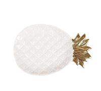 Plateau de rangement en céramique forme d'ananas, décoration for la maison, fruits, bijoux, nourriture, maquillage, grains café, dessert Pour colliers et bracelets(Color 02)