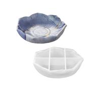 Plateau de rangement en forme de fleur époxy pour décoration et projets de fabrication de cadeaux, accessoires de vaisselle, boîte de rangement irrégulière, moule en silicone