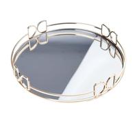 Plateau de rangement miroir doré tendance pour coiffeuse ou table basse Ajoute un style élégant au quotidien
