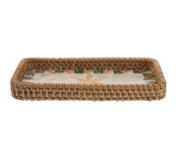 Plateau de Rangement Multifonctionnel pour Maquillage en Rotin 8, 5 X 4, 6