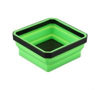 Plateau de rangement pliable en silicone avec aimant pour trier et sécuriser les petits composants d'atelier (vert)