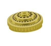 Plateau de rangement pour accessoires de salon de manucure - Plateau rotatif vide professionnel multi-trous - Jaune