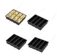 Plateau de rangement pour congélateur : préparation de repas hermétique, moule multi-portions, récipient en silicone réutilisable, bloc empilable, aliments résistants | Récipient en plastique