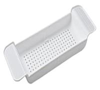 Plateau de rangement pour salle de bain, étagère extensible pour vidange, rangement multifonctionnel en plastique pour baignoire - Solution simple et élégante pour salle de bain