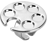 Plateau de rangement professionnel en acier inoxydable argenté pour nail art, palette et manucure, plaque de mélange hygiénique en métal pour salon et usage domestique, outil de conception d'ongles