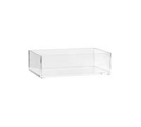 Plateau de rangement rectangle - 16 x 9,6 x 4,8 cm - Polystyrène transparent