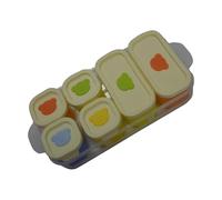 Plateau de rangement réutilisable pour aliments pour bébé avec couvercle anti-poussière à 4 compartiments en silicone pour cuire à la vapeur la purée et les préparations des repas hygiéniques pour