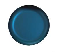 Plateau de rangement rond en acier inoxydable avec finition polie pour bijoux, cosmétiques, dessert - Noir - 10 cm