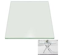 Plateau de rechange en verre trempé pour tables de salle à manger, durable et transparent, idéal pour la cuisine et la terrasse