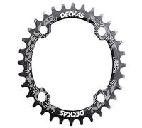 Plateau de rechange Grofitness pour pédalier simple de VTT - En aluminium - Forme ovale - Pièce de rechange pour vélo, Noir , Oval 32T