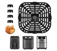 Plateau de rechange pour friteuse à air comprimé Vortex Plus 6QT, plaque de gril pour friteuse à air, accessoires de friteuse à air avec 4 pare-chocs en caoutchouc, antiadhésif, passe au