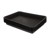 Plateau de Récupération en Résine Plastique 6 Pièces Rectangulaire | Retient L’eau Terre, Usage Intérieur et Extérieur, Bord Plat, pour Bonsaï et Cactus Couleur Aléatoire
