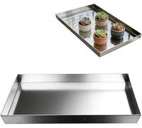 Plateau De Récupération INOX Inoxydable, Bac Vidange Huile Voiture, Épais | Plateau Multifonction Récupérateur Liquide, Lave-linge, Pot De Fleur, Climatisation, Réfrigérateur(70x50x5cm)