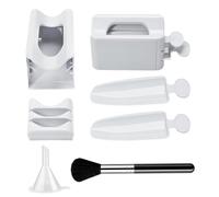 Plateau de recyclage de poudre de trempage - Récipient anti-statique à paillettes, station de poudre de manucure zéro déchet, outil de bec verseur de précision, collecteur de décoration d'ongles