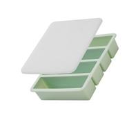 Plateau de refroidissement avec couvercle, moule à cube long en silicone, forme de congélateur à 4 cavités pour verres hauts, plateau couvert de préparation de refroidissement de boissons, moule à en