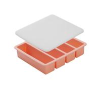 Plateau de refroidissement avec couvercle, moule à cube long en silicone, forme de congélateur à 4 cavités pour verres hauts, plateau couvert de préparation de refroidissement de boissons, moule à en