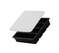 Plateau de refroidissement avec couvercle, moule à cube long en silicone, forme de congélateur à 4 cavités pour verres hauts, plateau couvert de préparation de refroidissement de boissons, moule à en