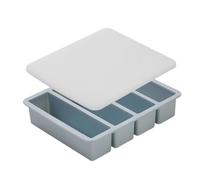 Plateau de refroidissement avec couvercle, moule à cube long en silicone, forme de congélateur à 4 cavités pour verres hauts, plateau couvert de préparation de refroidissement de boissons, moule à en