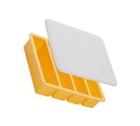 Plateau de refroidissement avec couvercle, moule à cube long en silicone, forme de congélateur à 4 cavités pour verres hauts, plateau couvert de préparation de refroidissement de boissons, moule à en