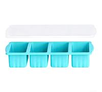 Plateau de refroidissement en silicone avec couvercle pour stockage de bouillon de sauce à soupe, grand récipient à glaçons, BPA, passe au lave-vaisselle, design empilable, 28,8 x 14,4 x 0,9 cm