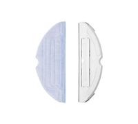 Plateau de réservoir d'eau à commande électrique avec chiffon de vadrouille Compatible avec Roborock S7/S70/S75/T7S, accessoires de remplacement de base de réservoir et de tampon de lavage(White 2pcs)