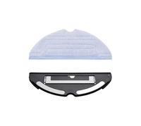 Plateau de réservoir d'eau à commande électrique avec chiffon de vadrouille Compatible avec Roborock S7/S70/S75/T7S, accessoires de remplacement de base de réservoir et de tampon de lavage(Black 2pcs)