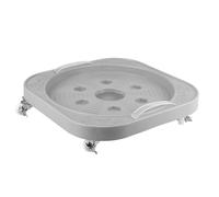 Plateau de réservoir rond pour bouteilles de propane mobiles avec cylindre de roue, étagère fixe, support de transport fixe avec roue