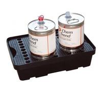 Plateau de rétention 20 litres en PE avec caillebotis amovible PE - CEMO