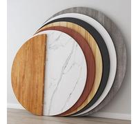 Plateau de salle à manger circulaire pliable en noyer clair 47,2 cm pour cuisine et salon Surface de rechange élégante en bois Parfait pour la salle à manger et le divertissement