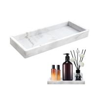 Plateau de Salle de Bain, 20 x 10 cm, Plateau de Rangement en Silicone, Plateau de Toilette, Plateau de Rangement, Plateau de vanité rectangulaire, Articles de Salle de Bain pour Petits cosmétiques