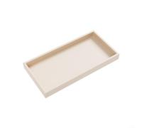 Plateau de salle de bain, distributeur de savon en silicone pour plan de travail, organisateur de shampooing (blanc, 20 x 10 cm)