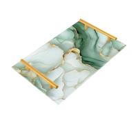 Plateau de salle de bain marbré blanc sauge vert sauge plateau serviette papier organisateur de salle de bain pour commode de chambre à coucher