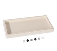 Plateau de Salle de Bain, Petit Plateau de courtoisie en Silicone, Porte-Savon, Porte-éponge, Organisateur d'évier de Cuisine, Accessoires de Salle de Bain pour comptoir, Toilettes, Douche, Grand,