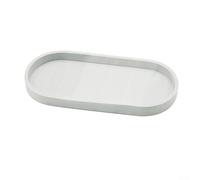 Plateau de salle de bain pratique en silicone pour savon et éponge, design moderne qui s'adapte à tout type d'esthétique, passe au lave-vaisselle (blanc B)
