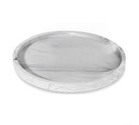 Plateau de salle de bain rond chic en silicone pour comptoir, organiseur de 27 cm pour accessoires (blanc B)