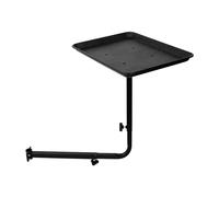 Plateau de salon pour chaise de coiffage pour sèche-cheveux et outils, plateau en métal rotatif à hauteur réglable 47 x 35 x 9 cm