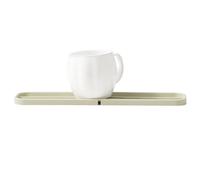 Plateau de savon de cuisine - 17,72 x 3,15 pouces Rack-éponge en silicone pliable pour l'organisation de l'évier, tapis à séchage rapide avec design de sauvegarde d'espace, rangement de bouteille pour