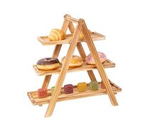 Plateau De Service À 3 Niveaux, PréSentoir À Gâteaux en Bois À 3 Niveaux Plateau À Plusieurs Niveaux De Ferme Presentoir Aperitif Bois Support À Gâteau Bois pour Fruits Gâteaux Et Collations
