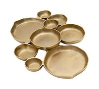 Plateau De Service À Compartiments Groupés | Décoration Maison À Plateau Neuf Cases - de Présentation pour Multiples Bols - Pour Snacks, Noix, Fruits, Bonbons, Repas, Apéritifs, Salle à Manger