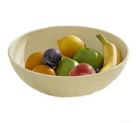 Plateau de service à fruits contemporain avec coins arrondis et système de drainage par le bas pour un confort et une utilisation au quotidien (blanc)