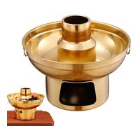 Plateau de service à glace sèche - Poignée flexible, récipient en métal de qualité alimentaire, serveur de buffet commercial | Centre de table décoratif pour salade à effet froid, présentation de