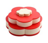 Plateau de Service à Snacks | Plateau Rotatif Compartimenté en Forme de Pétale | à snacks portable | pour Apéro Pique-nique Buffet Brunch Dîner Déjeuner Maison Extérieur Camping Plage Cuisine