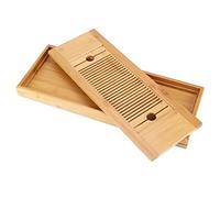 Plateau de Service à Thé Traditionnel Gongfu en Bambou, 38 x 15 x 3 cm, avec Tiroir, pour Cérémonie du Thé Chinoise