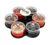 Plateau de Service Amovible avec Compartiments | Plat Tournant pour Apéritif et Buffet,Plateau à Snacks avec Couvercle - pour Adultes, Restauration, réceptions, Service de