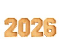 Plateau de Service,Assiette avec Chiffres pour Le Nouvel an 2026 - Coffret Plateau À Partage Polyvalent,pour Fruits Gâteau Donuts Bonbons Fromage Dessert Anniversaire Graduation