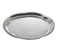 AUBRY GASPARD Plateau de Service Rond en Chrome