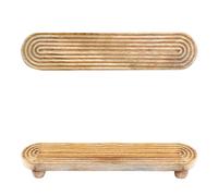 Plateau De Service Boho Marrakesch En Bois Marron 45cm Décoration